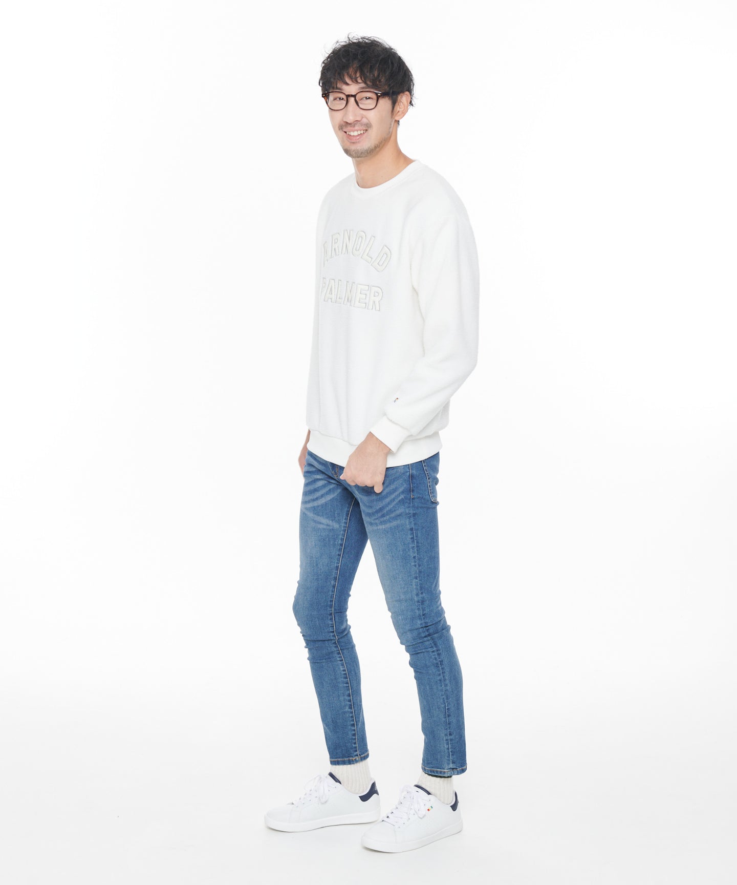 Arnold Palmer 【残り2点】ボアフリースシェアロゴプルオーバー